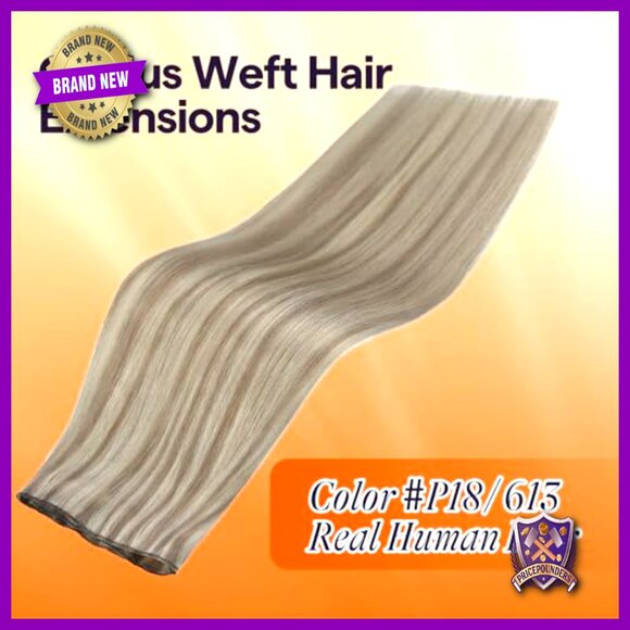 22 Inch Human Hair Weft Extensions, Straight, 60g, Remy Hair, Sew In main image 5